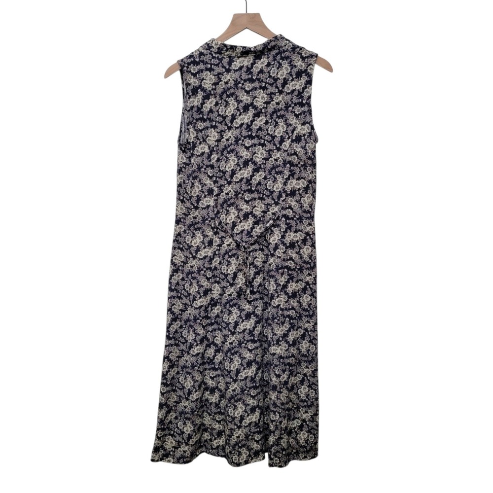 Vintage Caroline Wells Womens 14 Floral Midi Dress Cottagecore Whimsigoth 90s
